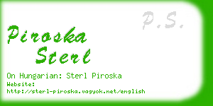 piroska sterl business card